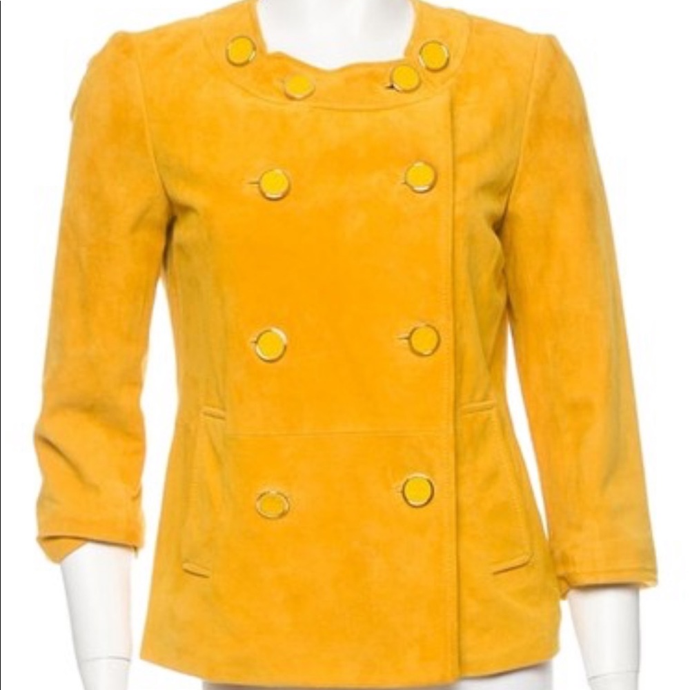 Tory Burch Mustard Suede Jacket